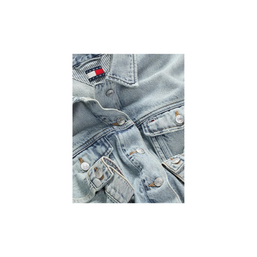 Tommy Hilfiger Ovsz Crop Trucker Jacket Ceket Kadın  Denim Light