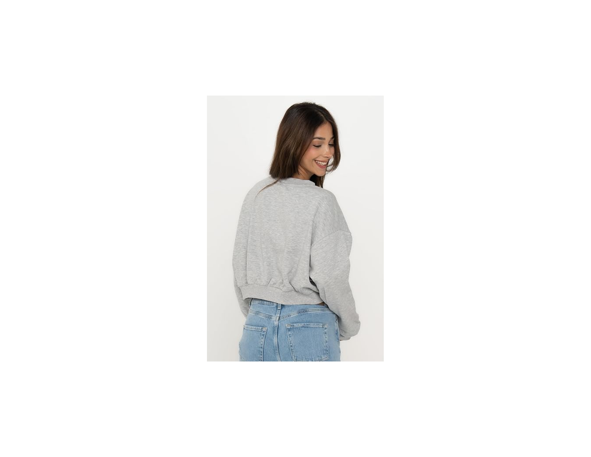 Only Onlcate L/S Coffe O-Neck Box Swt Sweatshirt Kadın