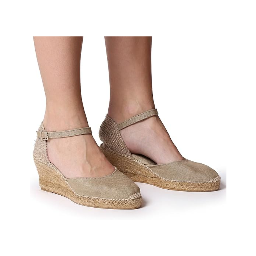 TONI PONS CALDES - Toni Pons vegan women's wedge espadrille made of linen.