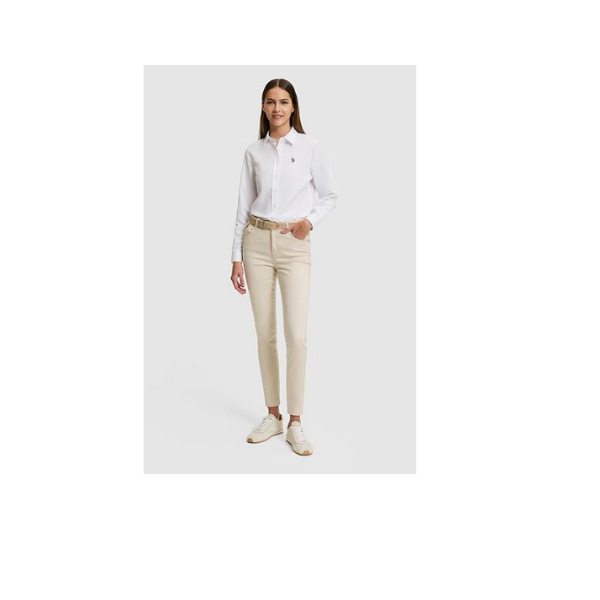 U.S. Polo Assn. Kadın Beyaz Gömlek Basic 50324791-VR013