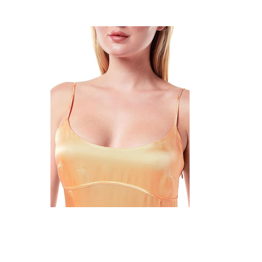 Calvin Klein Logo Strap Midi Slip Dress Elbise Kadın
