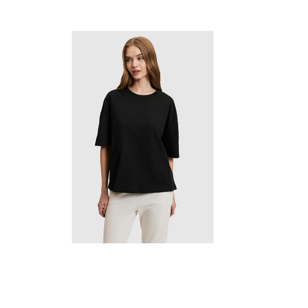 U.S. Polo Assn. Kadın Siyah Tişört 50323529-VR046