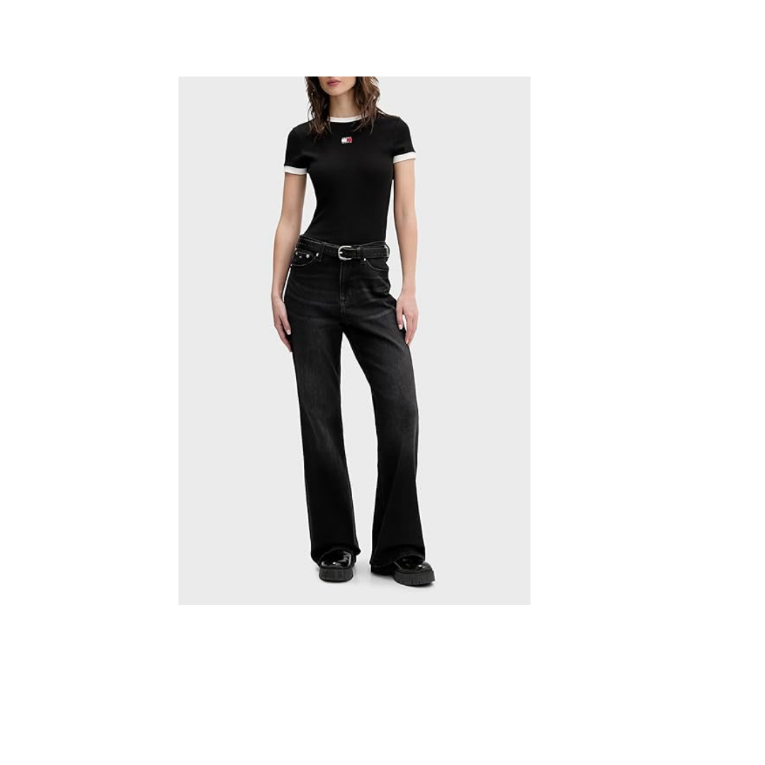 Tommy Hilfiger TJW SLIM SH BADGE SS RIB EXT T-shirt Kadın