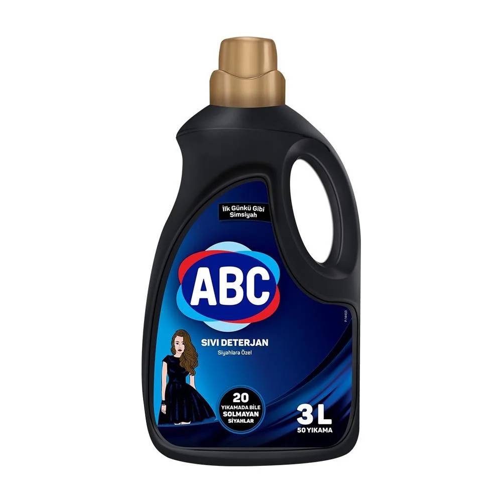 ABC Sıvı Çamaşır Deterjanı Siyahlar 3 Lt