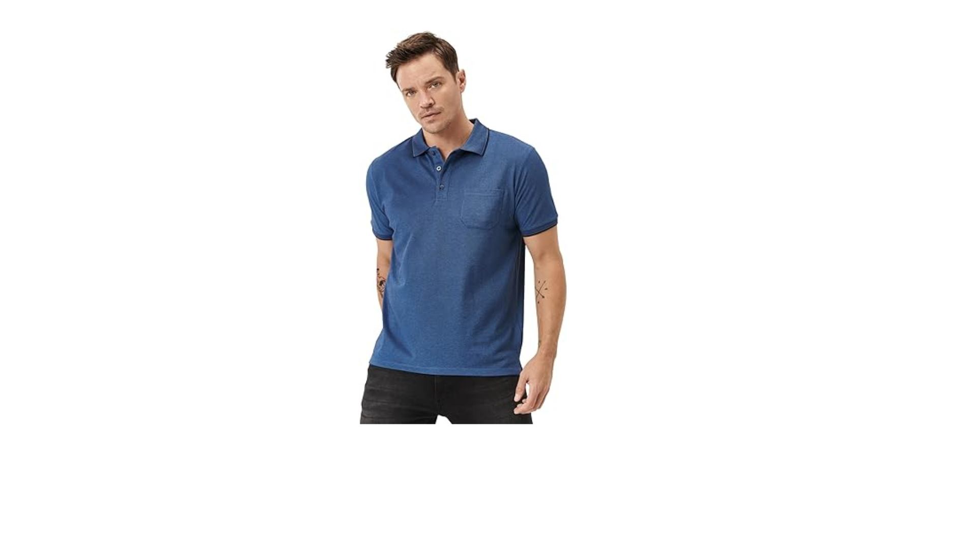 AC&CO/Altınyıldız Classics Polo Yaka Cepli Regular Fit Geniş Kesim Düz Tişört