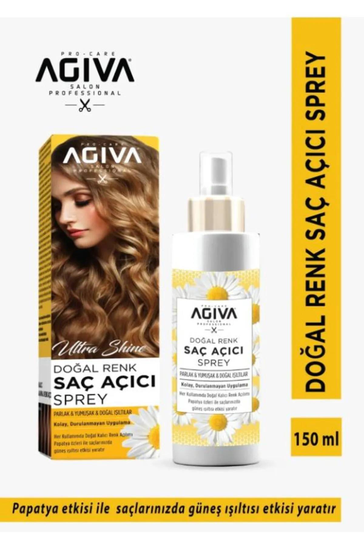 Agiva Ultra Shine Doğal Renk Saç Açıcı Sprey 150ml
