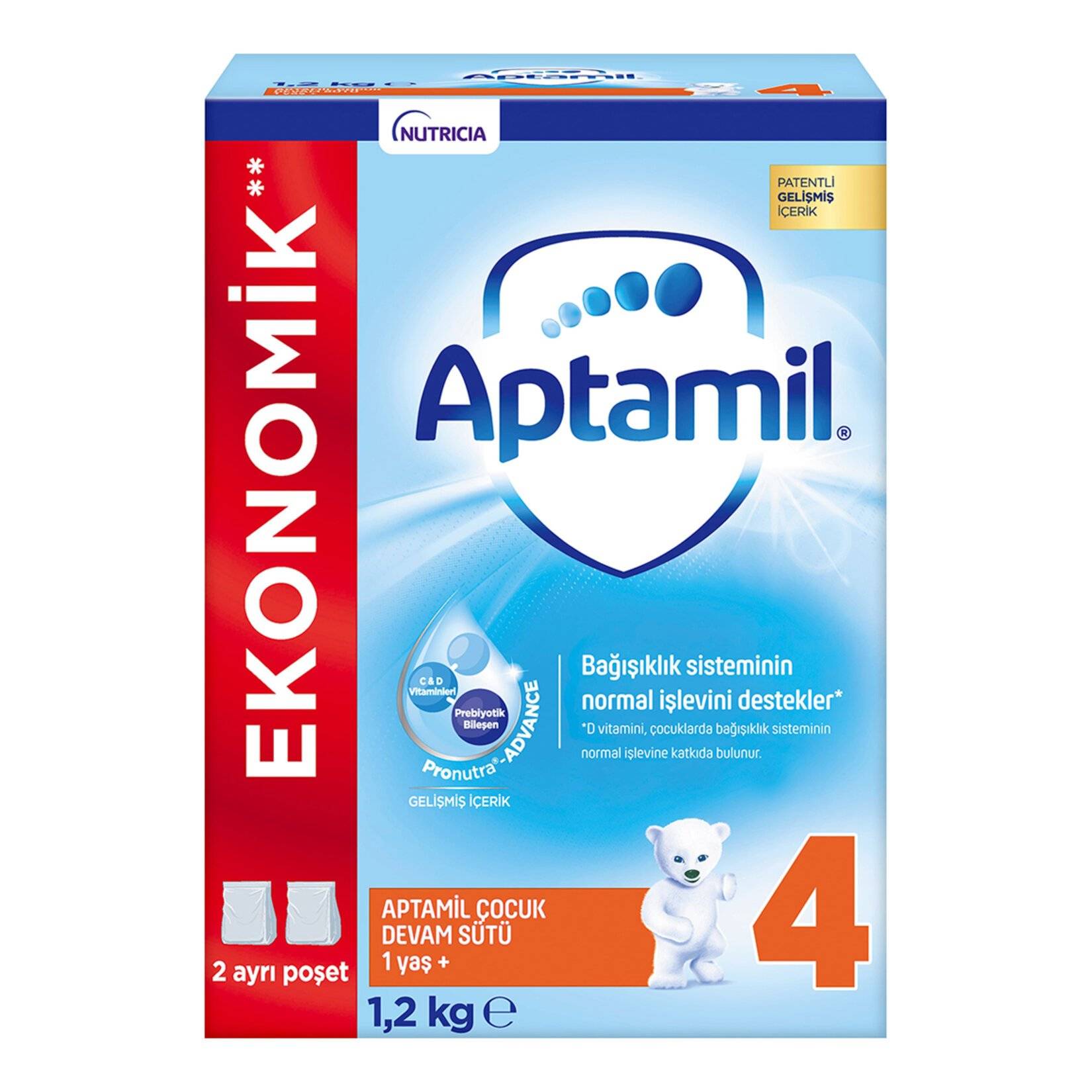 Aptamil 4 Çocuk Devam Sütü 1200 G 1 Yaş+