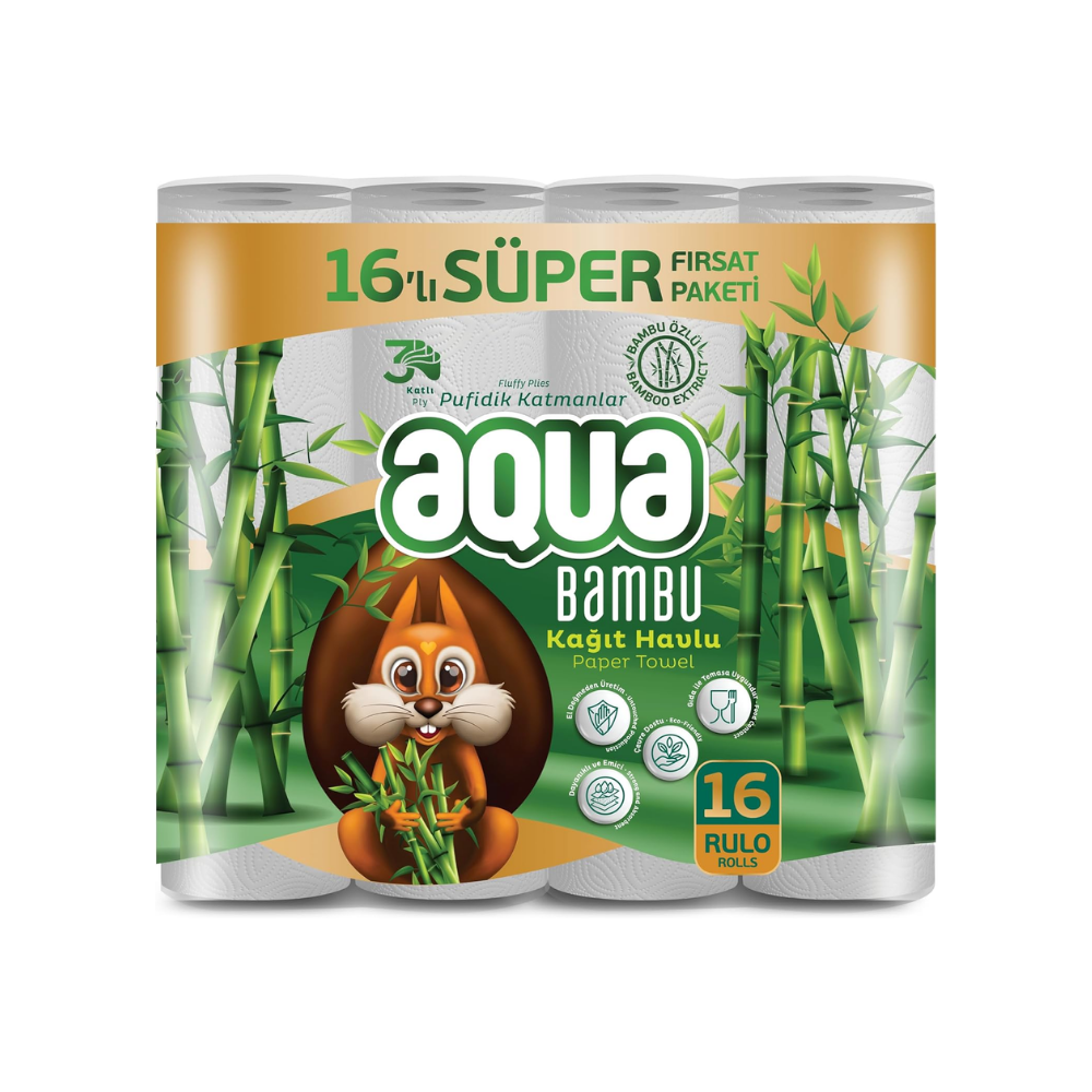 Aqua Bambu 16'lı Kağıt Havlu thumbnail