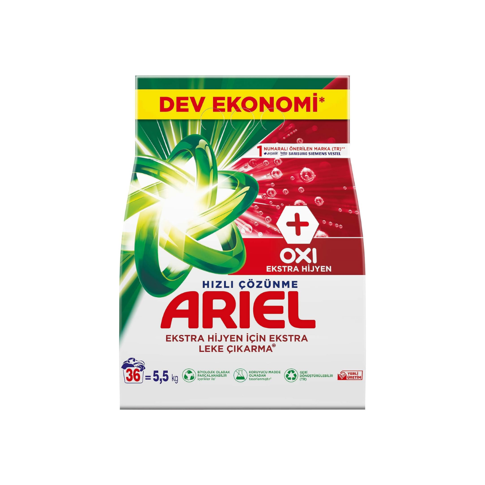 Ariel Oxi 5, 5 Kg Hızlı Çözünme Toz Çamaşır Deterjanı thumbnail