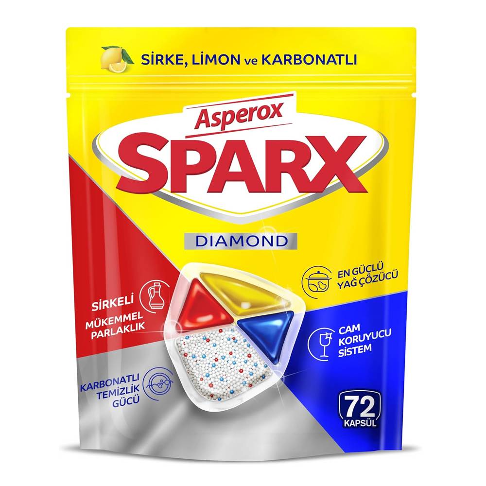 Asperox Sparx Diamond Bulaşık Makinesi Kapsülü 72 Adet