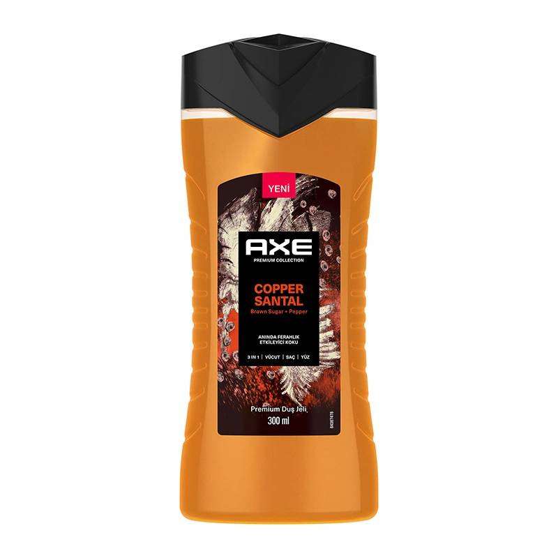 Axe Premium Collection Duş Jeli Copper Santal 3 in 1 Vücut, Saç ve Yüz - 300 ml