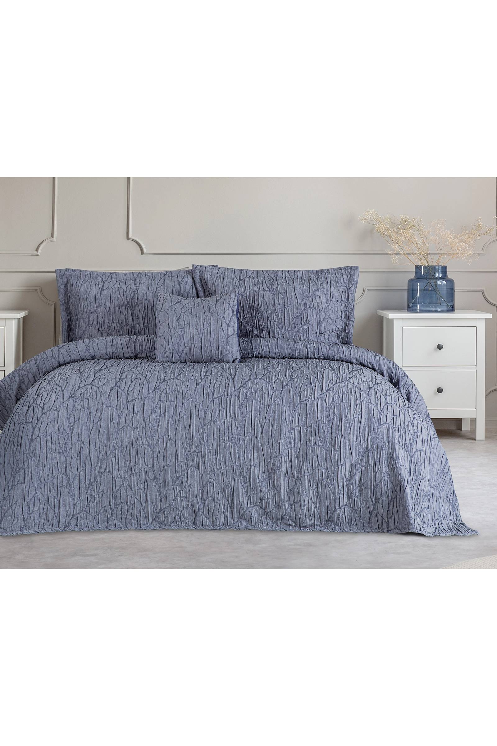 Özdilek Nirvana Çift Kişilik Yatak Örtüsü(İndigo)