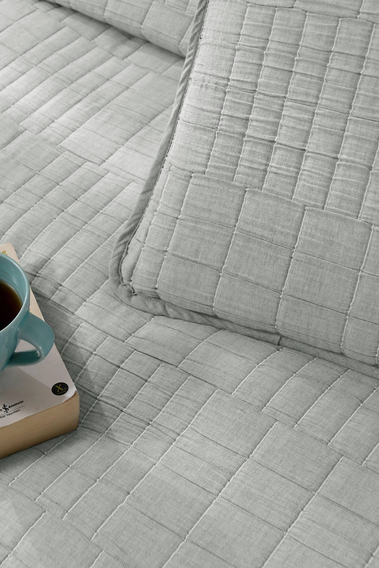 Özdilek Aura Çift Kişilik Yatak Örtüsü(Haki)