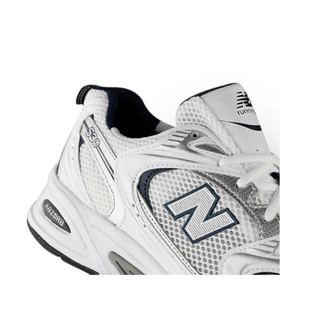New Balance 530 White Silver Navy