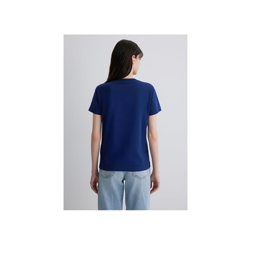 Mavi Logo Baskılı Beyaz Tişört Semi Slim Fit/Yarı Dar Kesim 1612962-620
