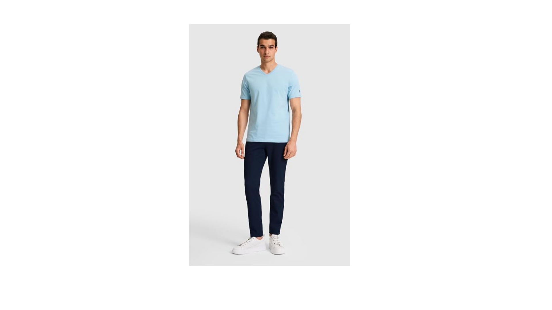 U.S. Polo Assn. Erkek Mavi Tişört Basic 50326944-VR036