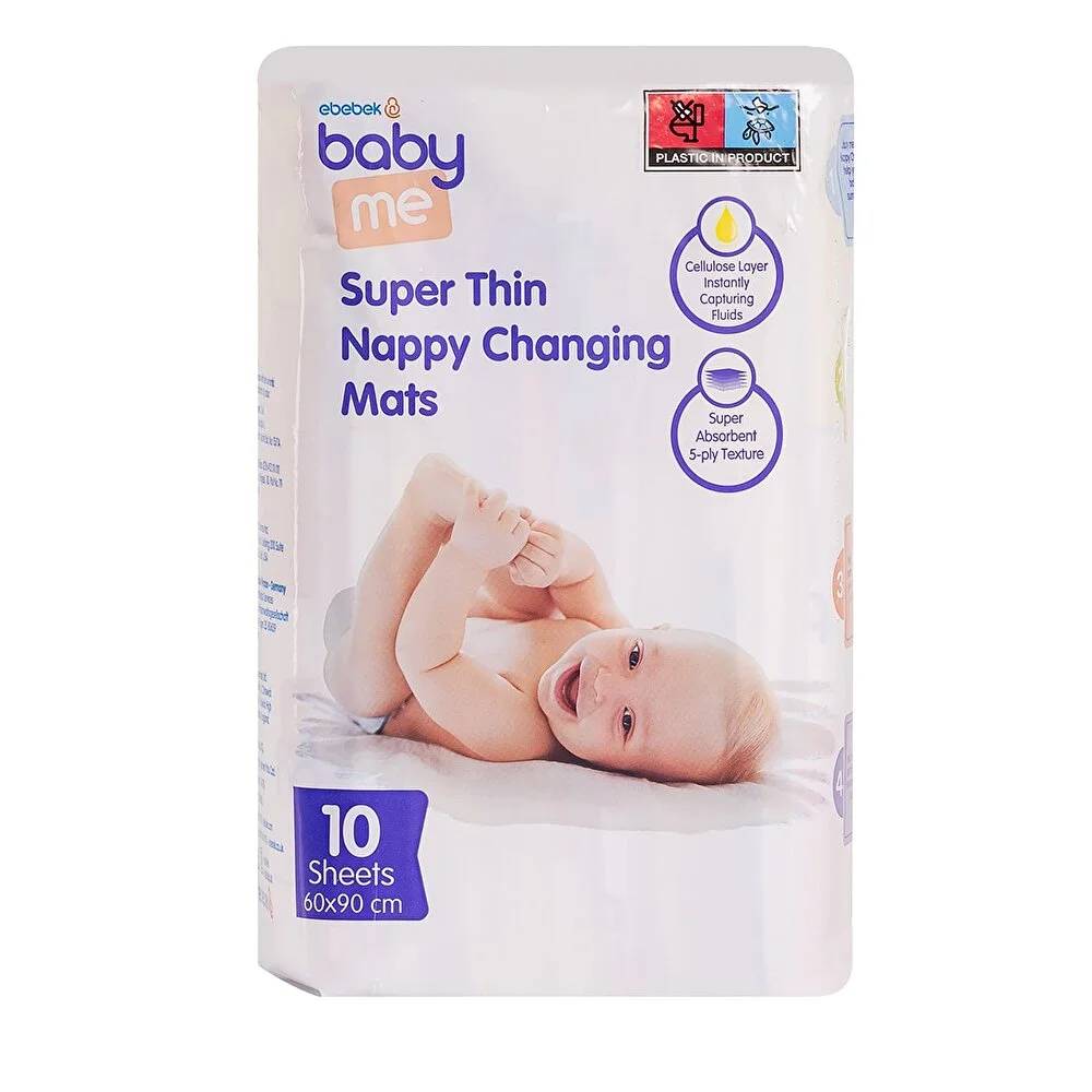 Baby Me Süper İnce Alt Değiştirme Örtüsü 60x90 cm 10 Adet