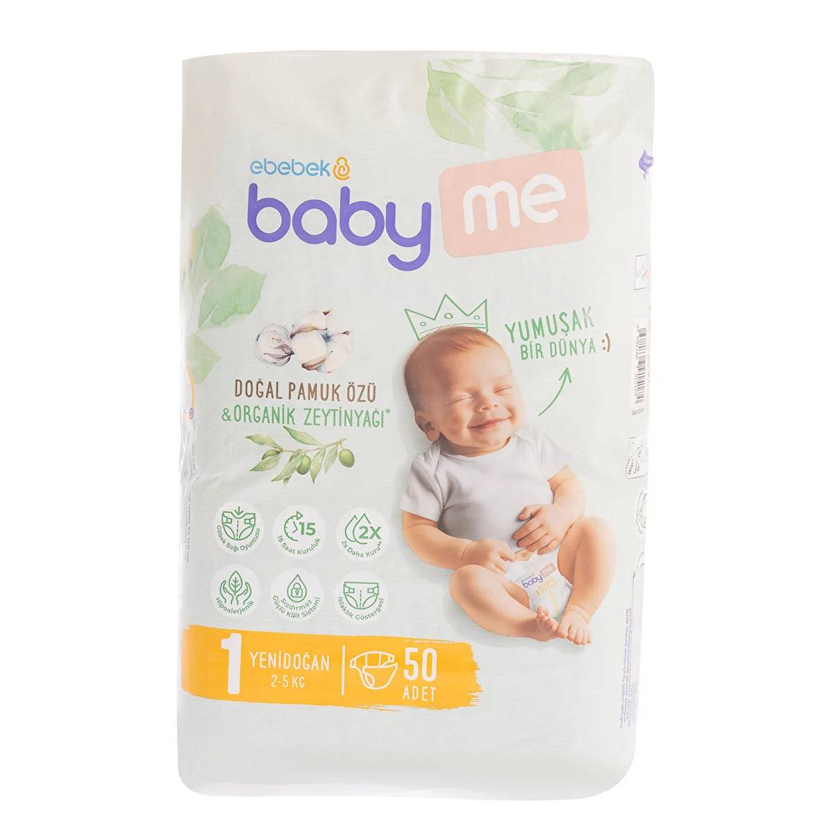 Baby Me Yenidoğan 1 Bebek Bezi 2-5 kg 50 Adet