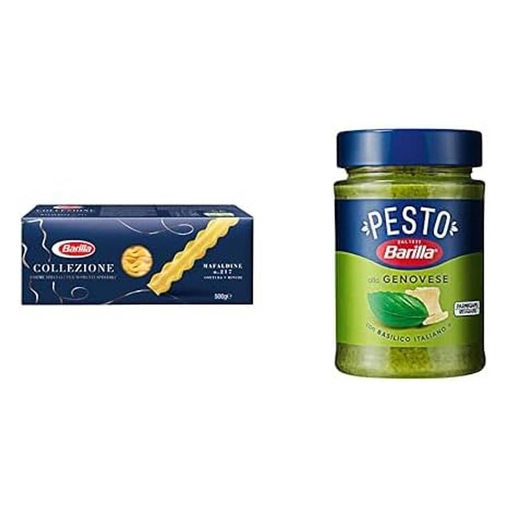 Barilla Mafaldine Makarna 500 Gr & Fesleğenli Pesto Makarna Sosu 190 Gr