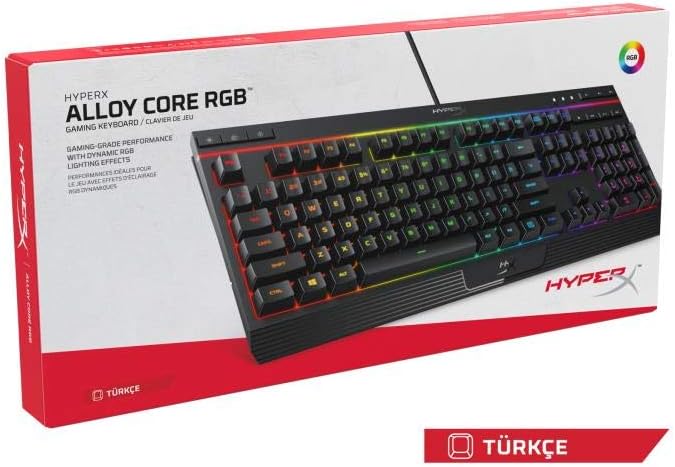 HyperX HX-KB5ME2-TU Alloy Core RGB Membran Türkçe Q Klavye