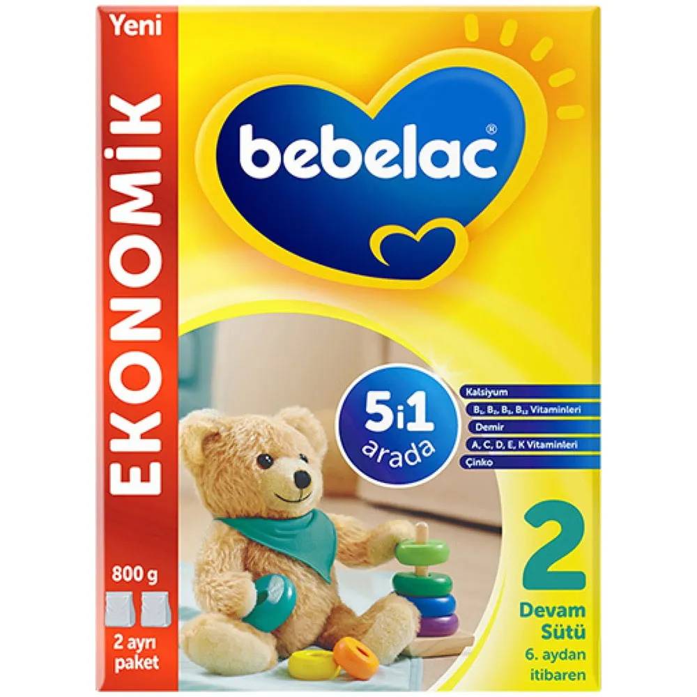 Bebelac 2 800 gr Devam Sütü Bebek Maması (6-12 Ay)