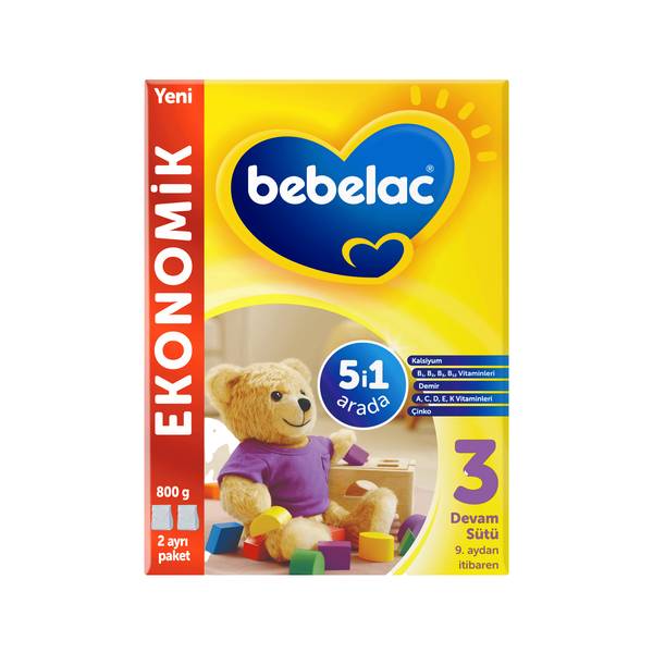 Bebelac 3 Devam Sütü 800 g (9-12 Ay)