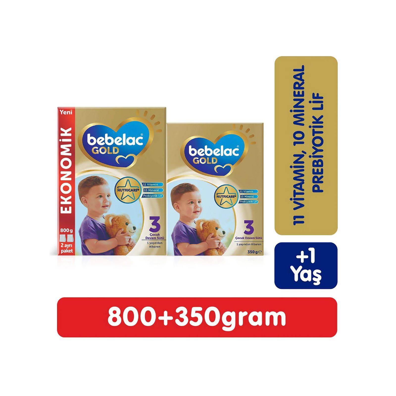 Bebelac Gold 3 800 Gr + Bebelac Gold 3 350 Gr
