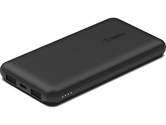BELKIN 10K Powerbank 10000 mAh – USB-C & Çift USB-A + 15 cm Kablo ile Taşınabilir Şarj Cihazı – Siyah