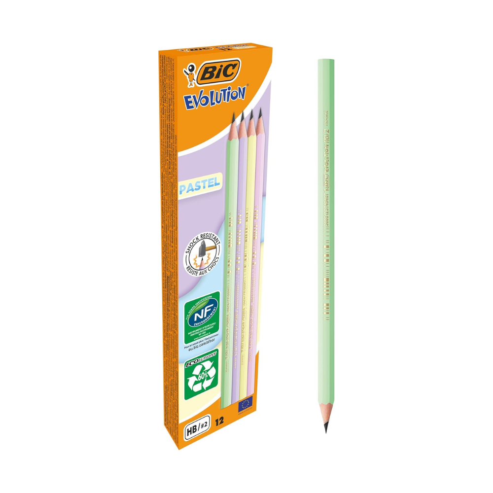 BIC Evolution Pastel Kurşun Kalem, 12'li