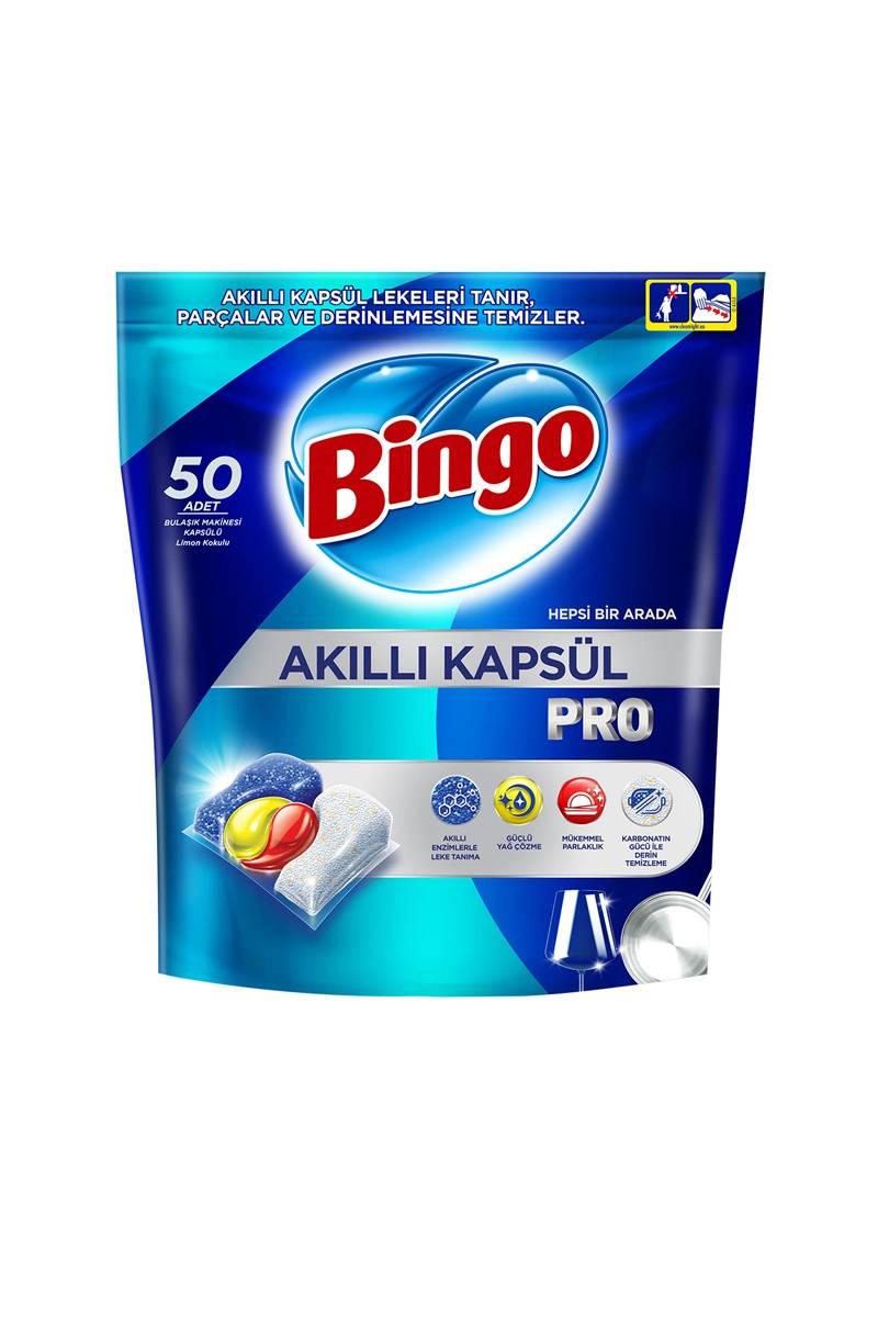 Bingo Akıllı Kapsül Pro 50'li Bulaşık Makinesi Tableti