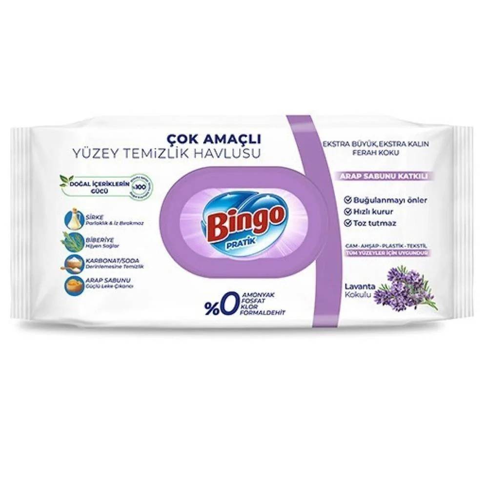 Bingo Çok Amaçlı Yüzey Temizlik Havlusu 96'lı (Lavanta Kokulu)