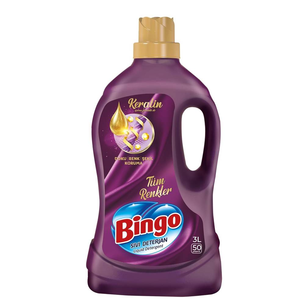 Bingo Sıvı Çamaşır Deterjan Bakım Onaran Bakım 50 Yıkama 3000 ml
