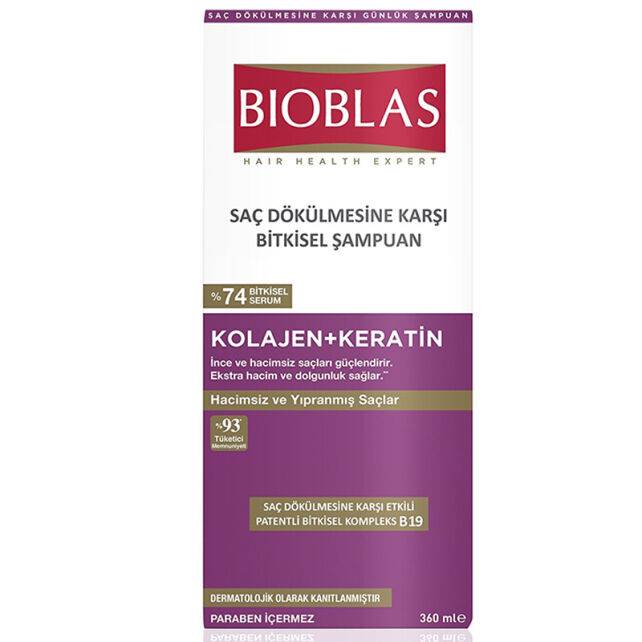 Bioblas Kolajen Keratin – Saç Dökülmesine Karşı Şampuan 360 ml