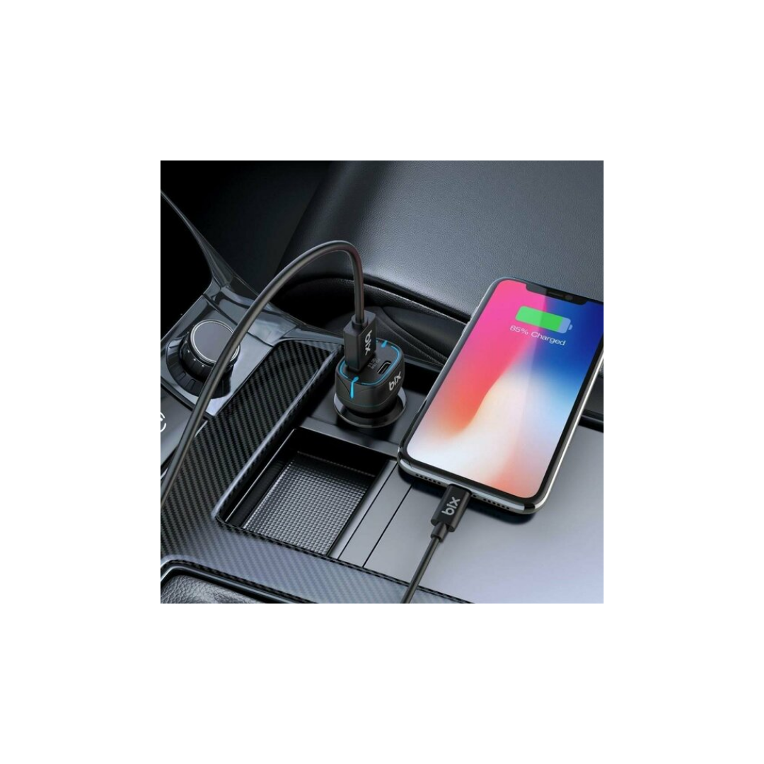 Bix BX-CCP36BK 36W QC 3.0 USB PD Araç İçi Hızlı Şarj Adaptörü Siyah