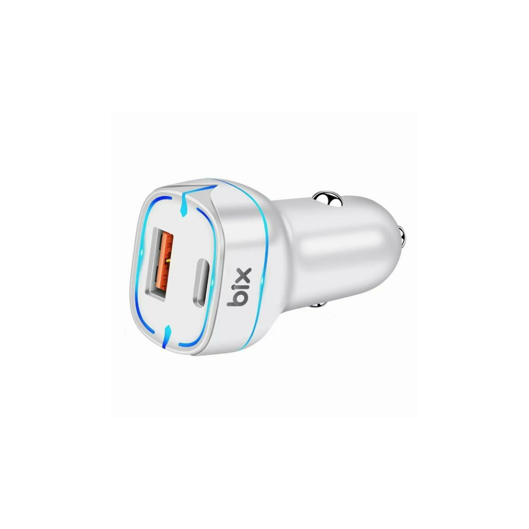 Bix BX-CCP36WT 36W QC 3.0 USB PD Araç İçi Hızlı Şarj Adaptörü Beyaz