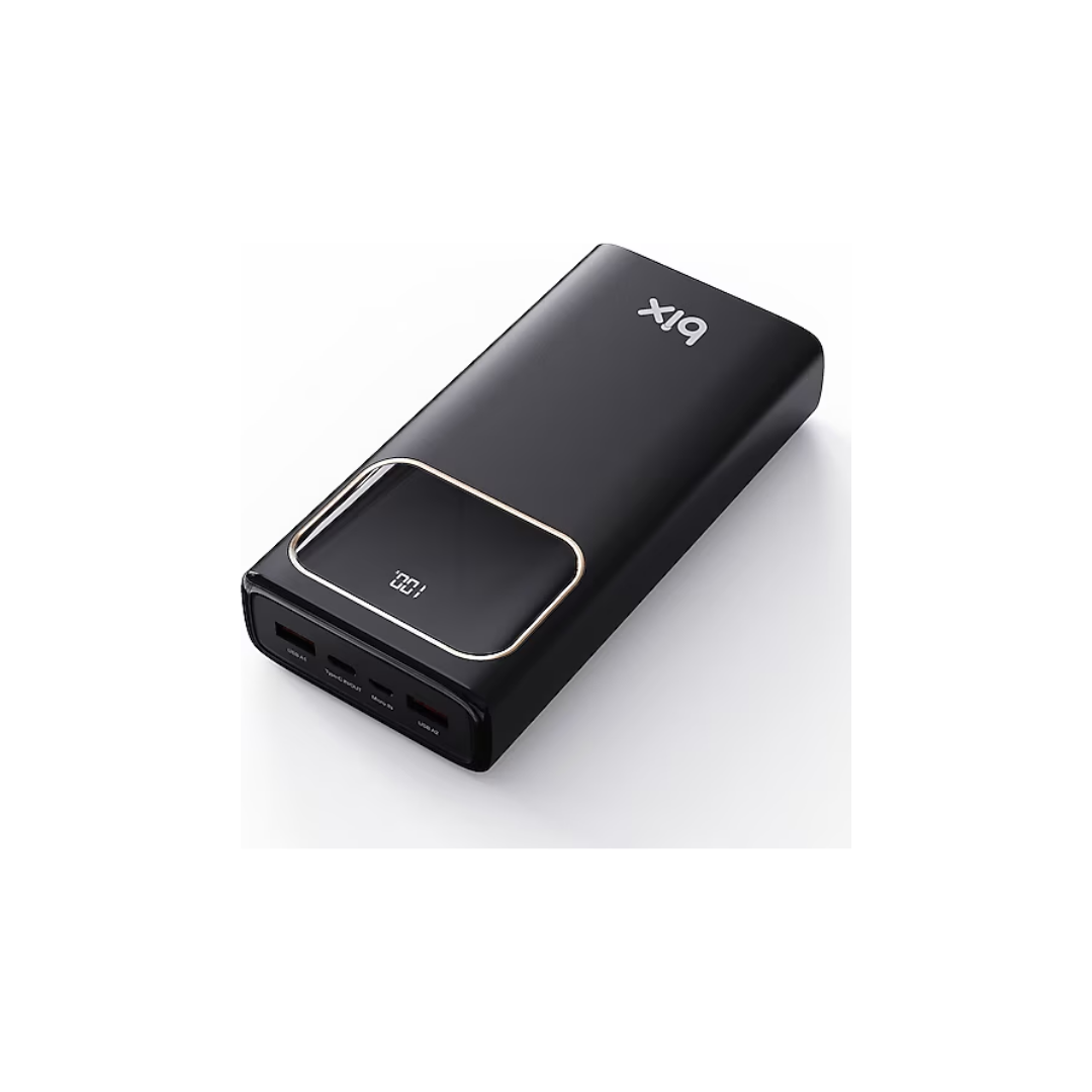 Bix PB303 30000mAh 60W 2*USB-A ve PD Çıkışlı Hızlı Şarj Cihazı LED Göstergeli Powerbank