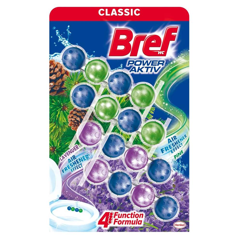 Bref Power Active Çam ve Lavanta Kokulu 4'lü Klozet Bloğu 4 x 50 g, Çam & Lavanta 4 thumbnail