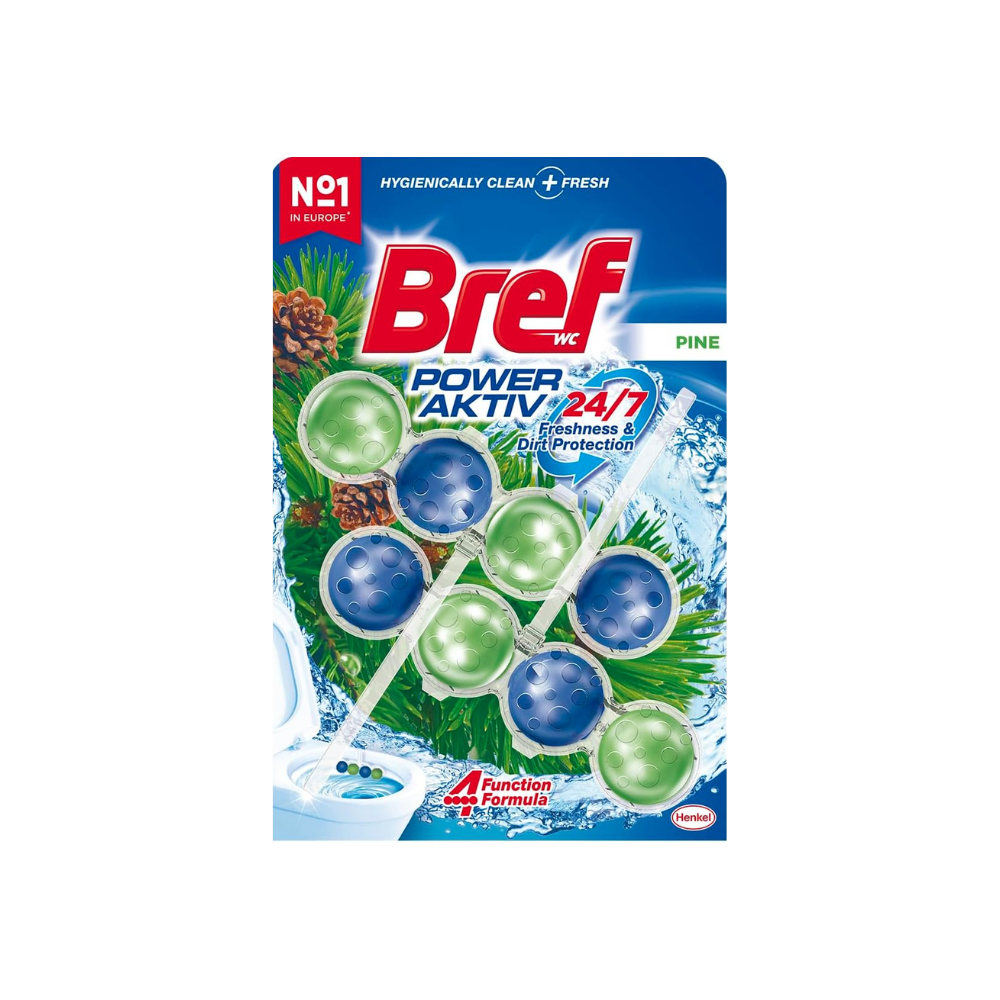 Bref WC Power Aktiv Çam Kokulu 2'li Klozet Temizleme Topları, 1 x 2 Adet, Çam 2, İkili