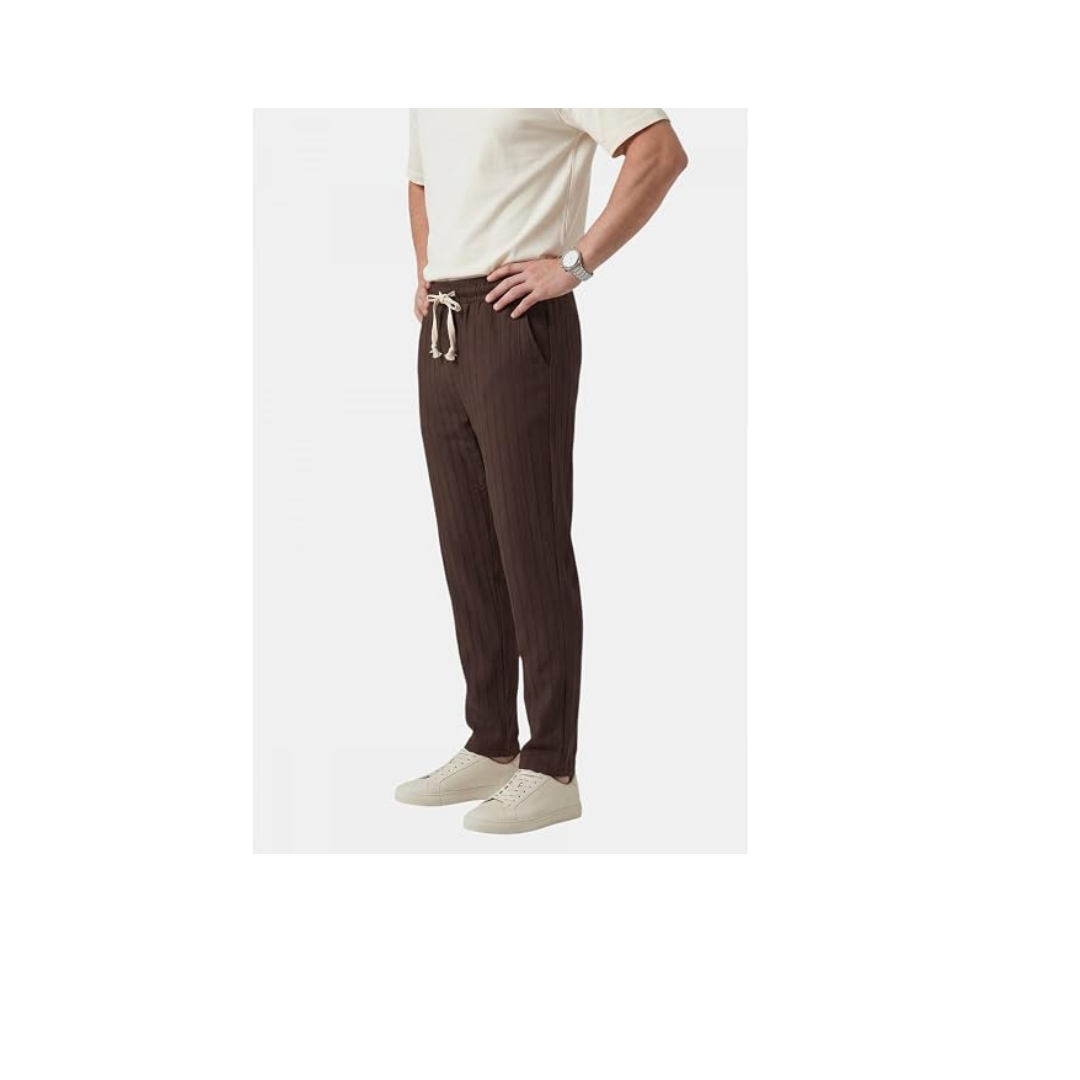 DeepSEA Çizgi Dokulu Rahat Kesim Yazlık Spor Pantolon – Hafif Kumaş Modern Tasarım 2600263