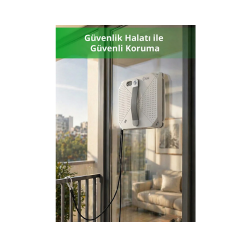 Kiwi KWC-7140 Pencere Temizleme Robotu | 3500Pa Emiş & 3 Mod & Su Hazneli