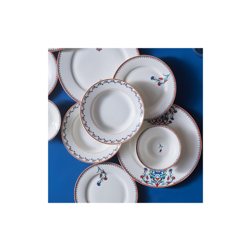 Karaca Forever Bone Nakkaş 24 Parça 6 Kişilik Yemek Takımı