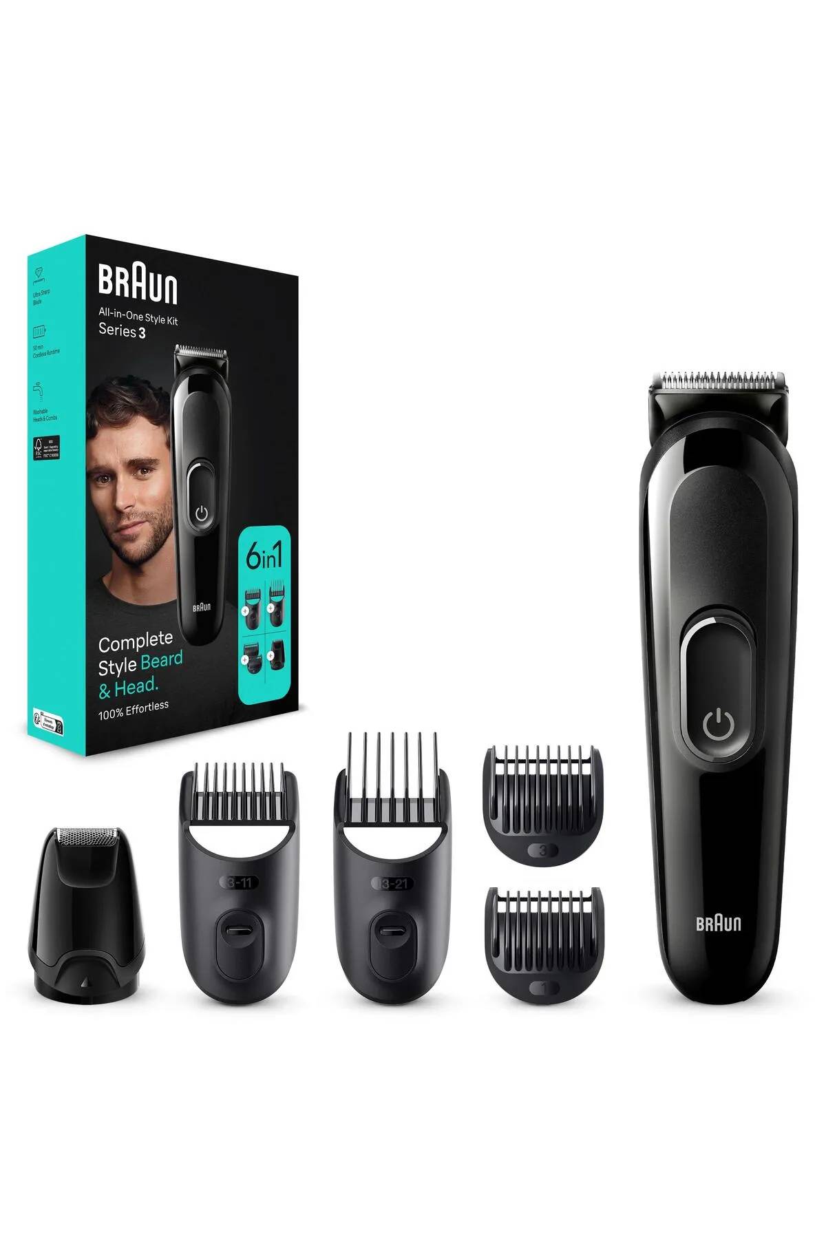 Braun All-in-One Style Kit Series 3 MGK3420 – Erkek Bakım Seti | 6’sı 1 Arada Tıraş ve Şekillendirme