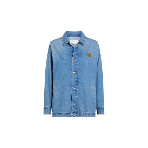 Calvin Klein Denim Overshirt Ceket Kadın Larcivert