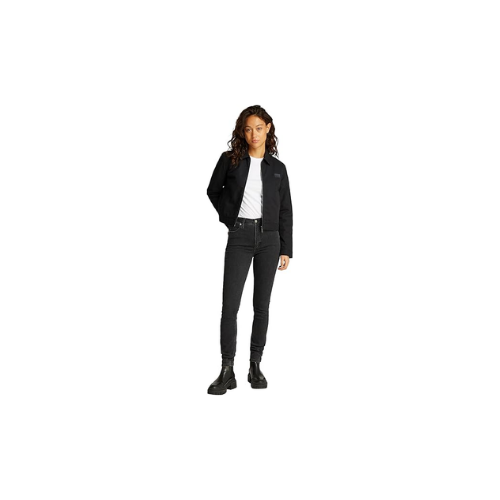 Calvin Klein Zip Through Cotton Jacket Ceket Kadın Siyah