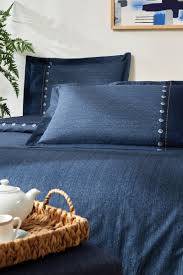 Özdilek Oregon King Size Lastikli Çarşaf Denim Nevresim Takımı