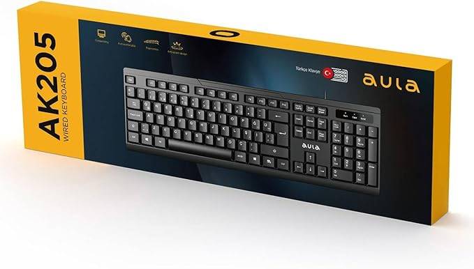 Aula AK205 Kablolu Türkçe Q Klavye