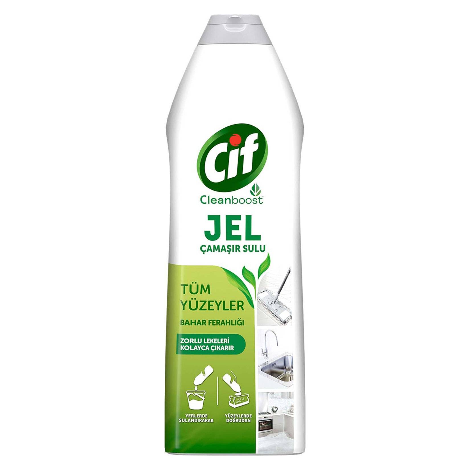Cif Jel Yüzey Temizleyici Cleanboost Tüm Yüzeyler İçin Leke Çıkarıcı Çamaşır Sulu Bahar Ferahlığı 750 ML thumbnail
