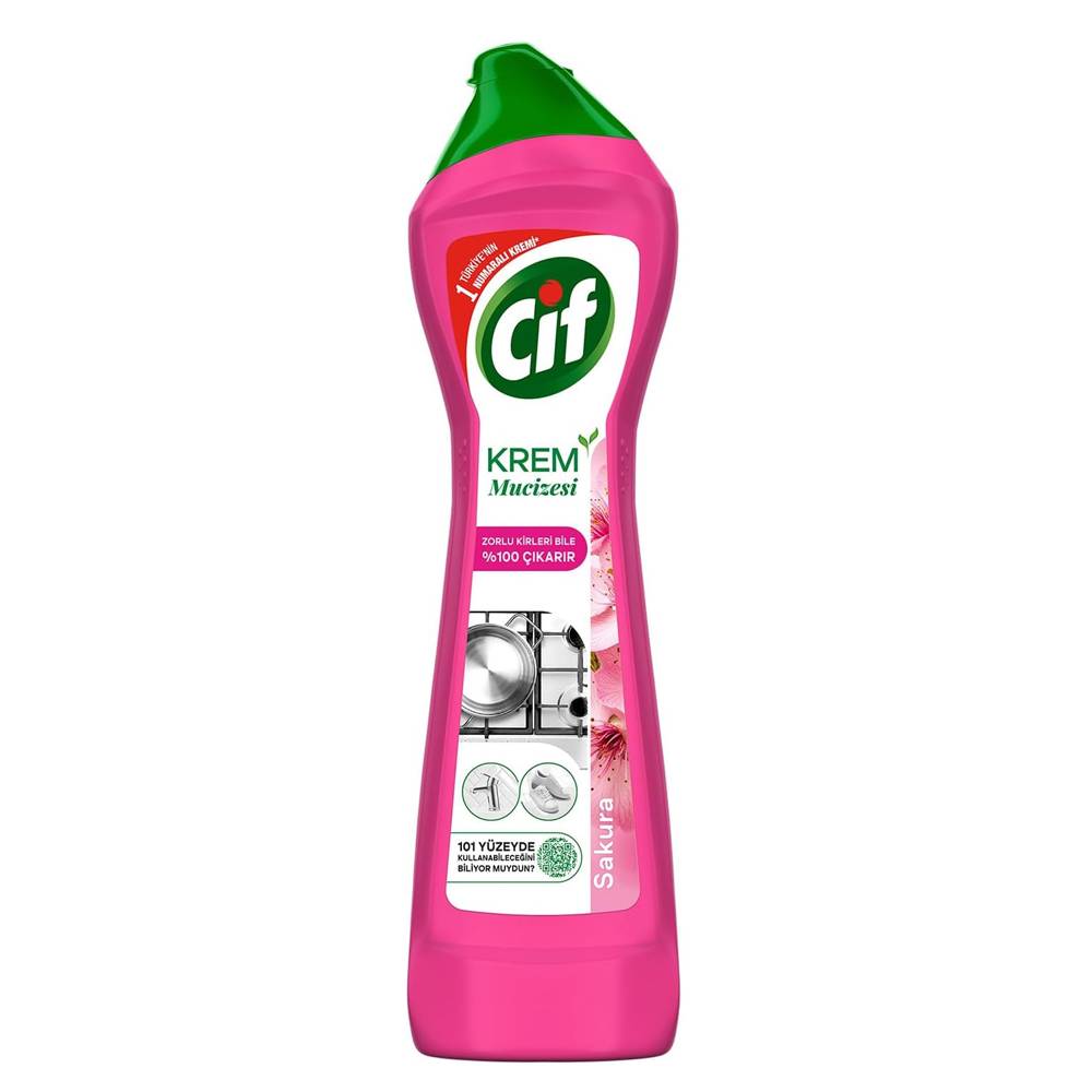Cif Krem Mucizesi Sakura Parfümlü Yüzey Temizleyici 500 ml