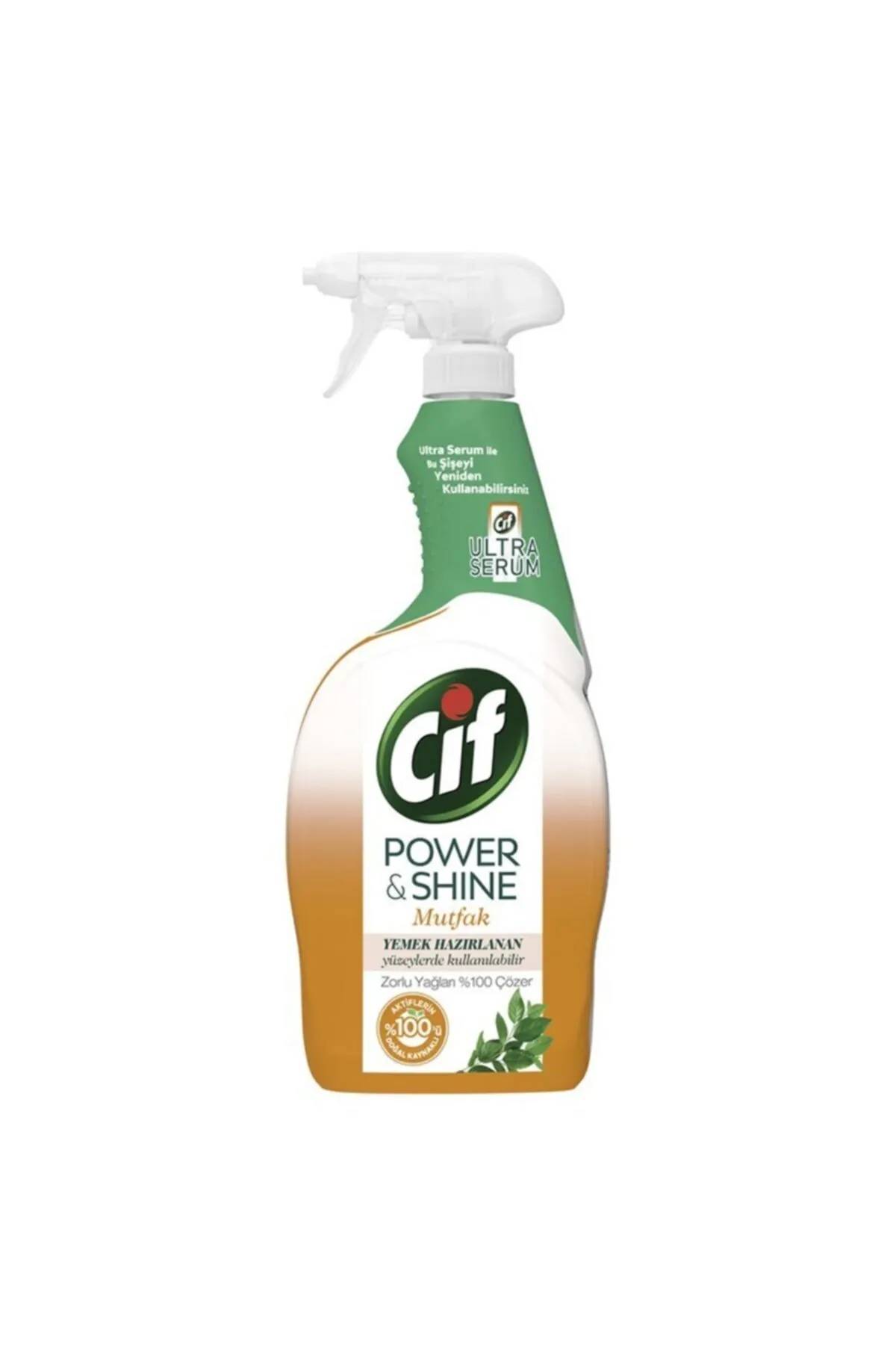 Cif Power & Shine Sprey Temizleyici Mutfak Yağ Çözücü 750 ml