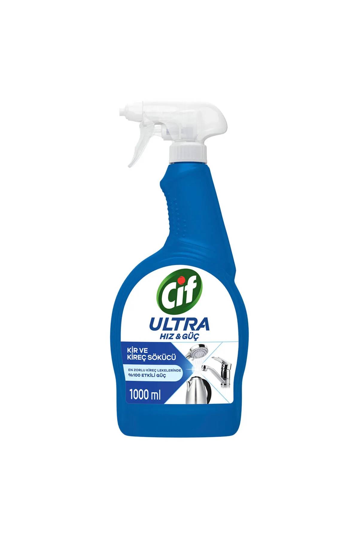Cif Ultra Hız & Güç Kireç Sökücü Sprey Leke ve Kir Çıkarıcı Banyo 1000 ml